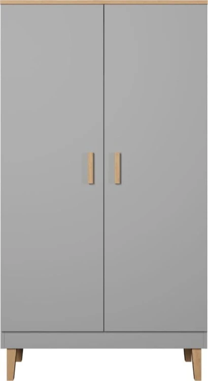 Szafa Denver 100 cm | Szary chinchilla + hikora