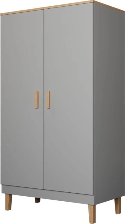 Szafa Denver 100 cm | Szary chinchilla + hikora