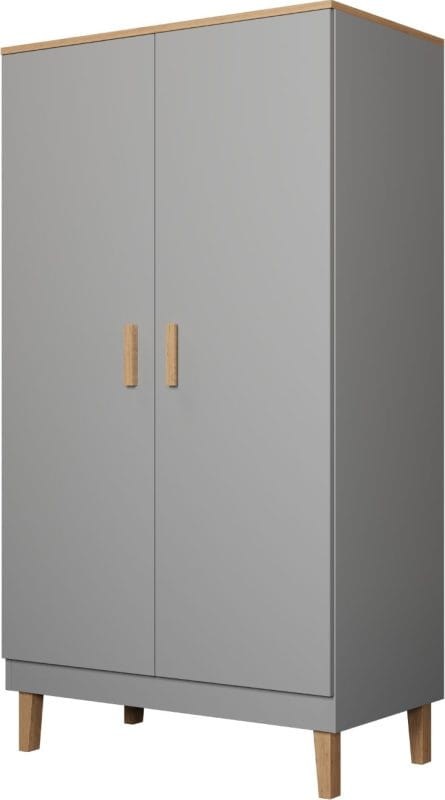 Szafa Denver 100 cm | Szary chinchilla + hikora