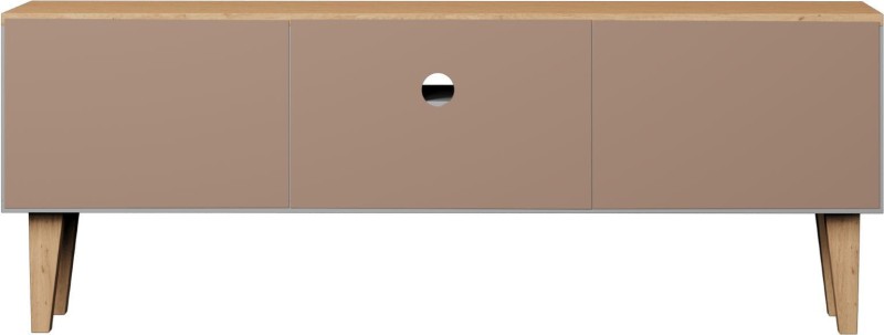 Szafka RTV Denver 120 cm | Szary chinchilla + hikora