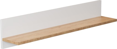 Półka ścienna Denver 100 cm | Biały + hikora
