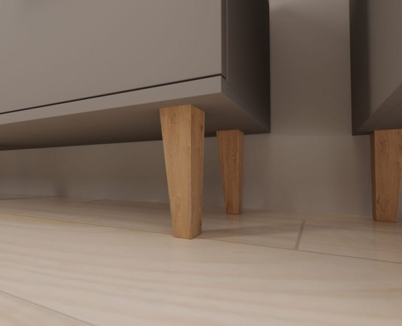 Regał Denver | Szary chinchilla + hikora