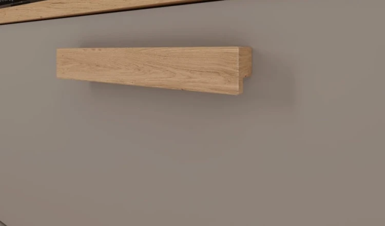 Komoda Denver 100 cm | Szary chinchilla + hikora