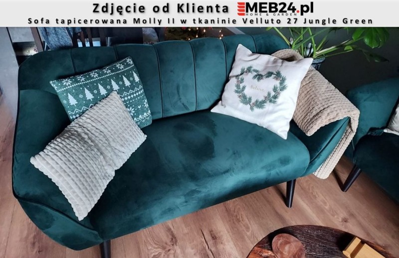 Sofa tapicerowana Molly II w stylu skandynawskim - zdjęcie od klienta