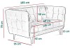 Sofa tapicerowana Ruby III w stylu skandynawskim - wymiary