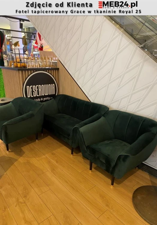 Fotel tapicerowany Grace w stylu skandynawskim - zdjęcie od klienta