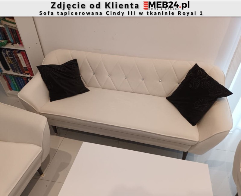 Sofa tapicerowana Cindy III w stylu skandynawskim - zdjęcie od klienta