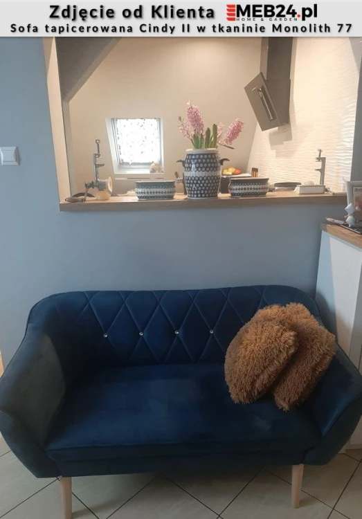 Sofa tapicerowana Cindy II w stylu skandynawskim  - zdjęcie od klienta