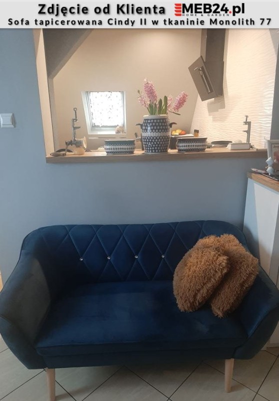 Sofa tapicerowana Cindy II w stylu skandynawskim  - zdjęcie od klienta