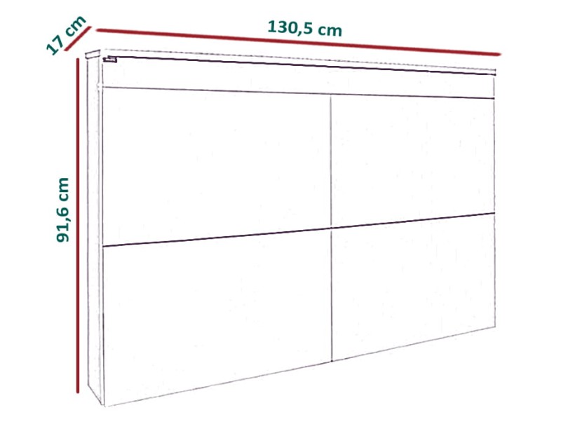 Szafka Akutan na dotyk - wymiary