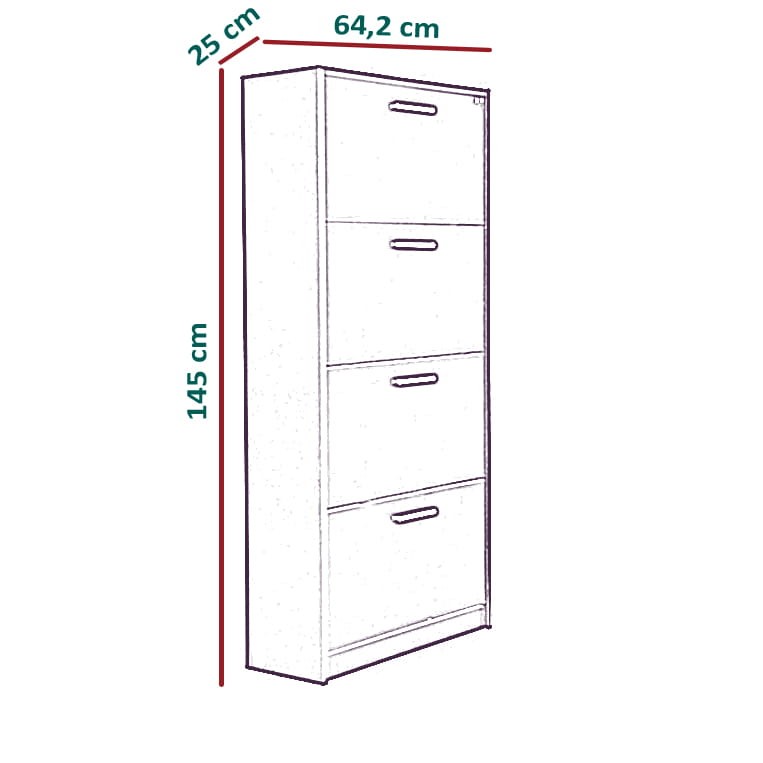 Szafka na obuwie Marina - wymiary