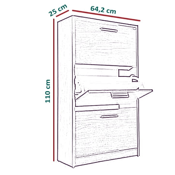 Szafka na buty Pato - wymiary