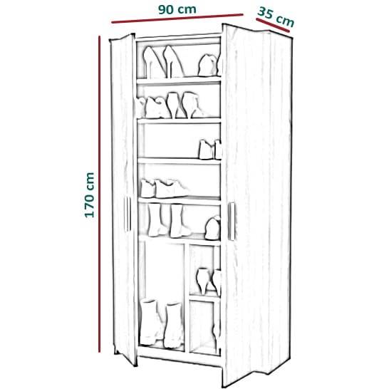 Szafa na buty Point - wymiary