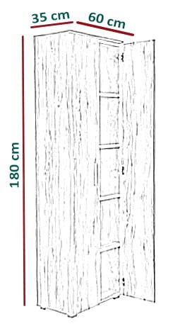 Szafa na buty Pasado  - wymiary