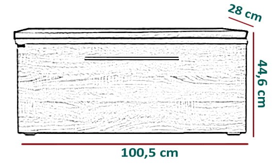 Szafka na buty Langur z poduszką - wymiary