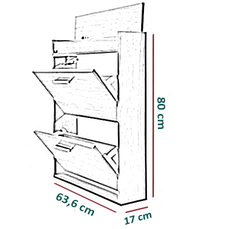 Szafka na buty Bangor  - wymiary