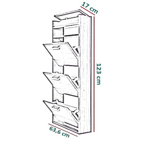 Szafka na buty wisząca Kabo - wymiary