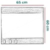 Lustro Bueno 60x65cm fornir dąb naturalny - wymiary