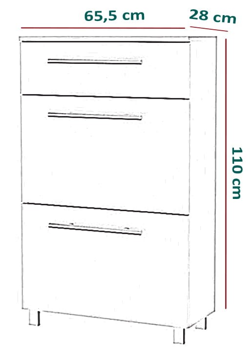 Briwa - szafka na buty - wymiary