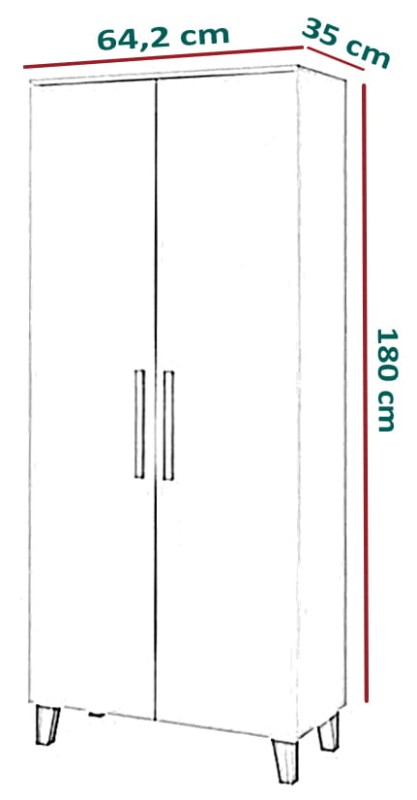 Indio komoda 180cm - wymiary