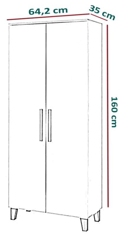 Indio komoda 160cm - wymiary