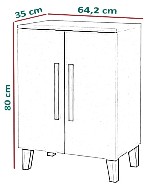 Indio komoda 80cm - wymiary
