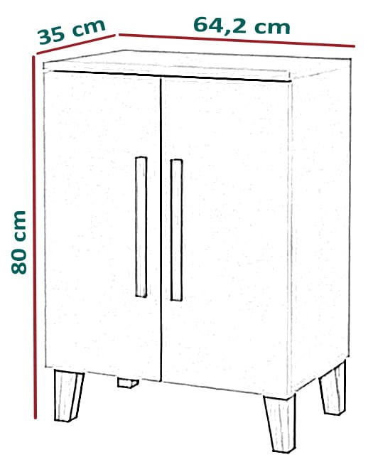 Indio komoda 80cm - wymiary