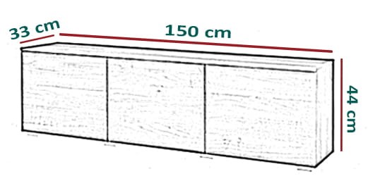 Szafka na buty Missi na dotyk - wymiary