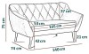 Sofa tapicerowana Cindy II w stylu skandynawskim