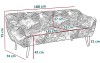 Sofa tapicerowana Poly III w stylu skandynawskim