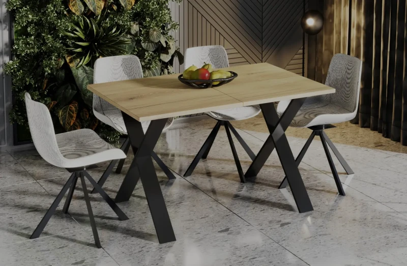 Stół X rozkładany 130-210 natura