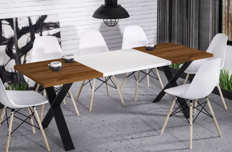 Stół X rozkładany 130-210 mix  stirling black