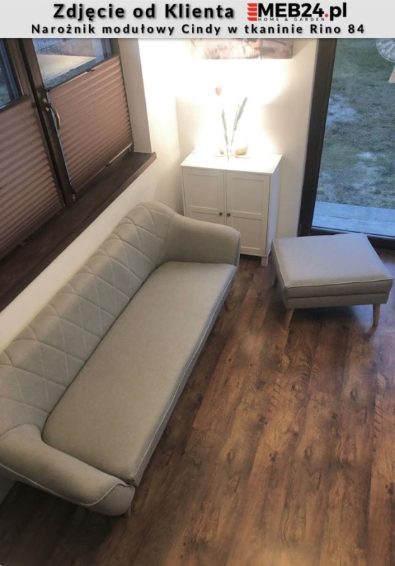 Narożnik modułowy Cindy w stylu skandynawskim - zdjęcie od klienta