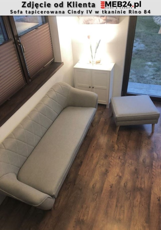 Sofa tapicerowana Cindy IV w stylu skandynawskim - zdjęcie od klienta