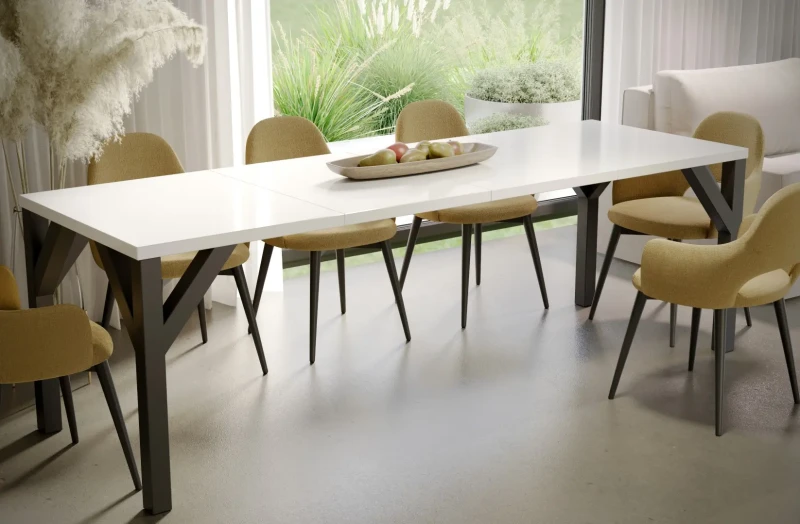 Stół Baltika rozkładany 130-240 biały połysk