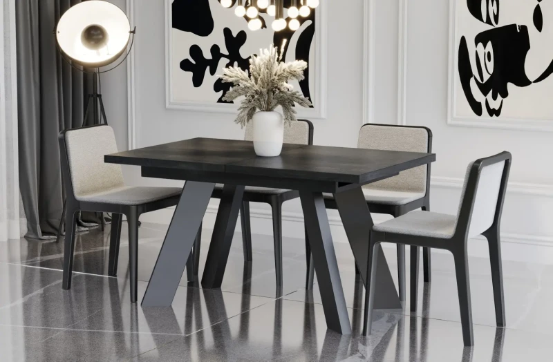 Stół Como rozkładany 130-210 beton ciemny