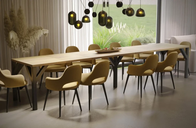 Stół Dunaj rozkładany 130-405 dąb natura