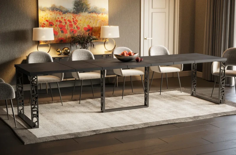 Stół Ewerest Max rozkładany 130-330 kolor Ciemny Beton