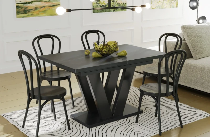 Stół Lara rozkładany 130-210 beton ciemny