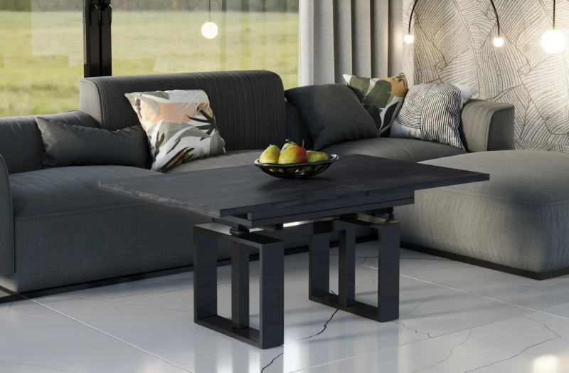 Ławostół Empoli rozkładany 110-170 ciemny beton