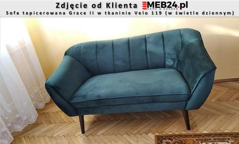 Sofa tapicerowana Grace II w stylu skandynawskim - zdjęcie od klienta