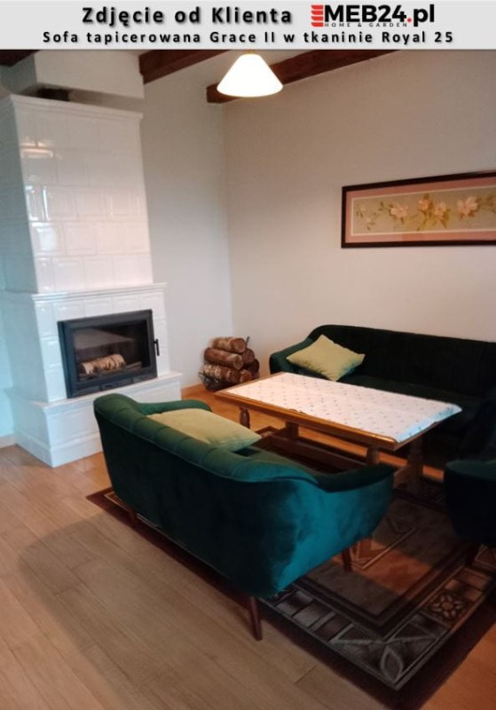 Sofa tapicerowana Grace II w stylu skandynawskim - zdjęcie od klienta