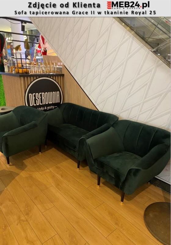 Sofa tapicerowana Grace II w stylu skandynawskim - zdjęcie od klienta