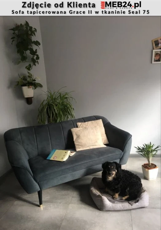 Sofa tapicerowana Grace II w stylu skandynawskim - zdjęcie od klienta