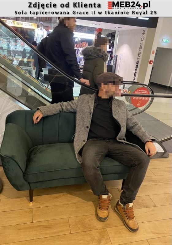 Sofa tapicerowana Grace II w stylu skandynawskim - zdjęcie od klienta