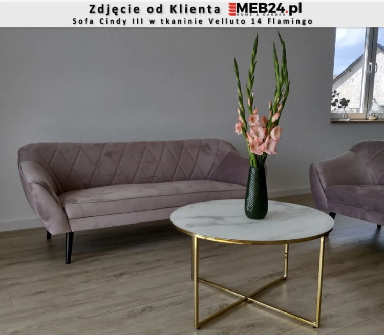 Sofa tapicerowana Cindy III w stylu skandynawskim 48H  - zdjęcie od klienta