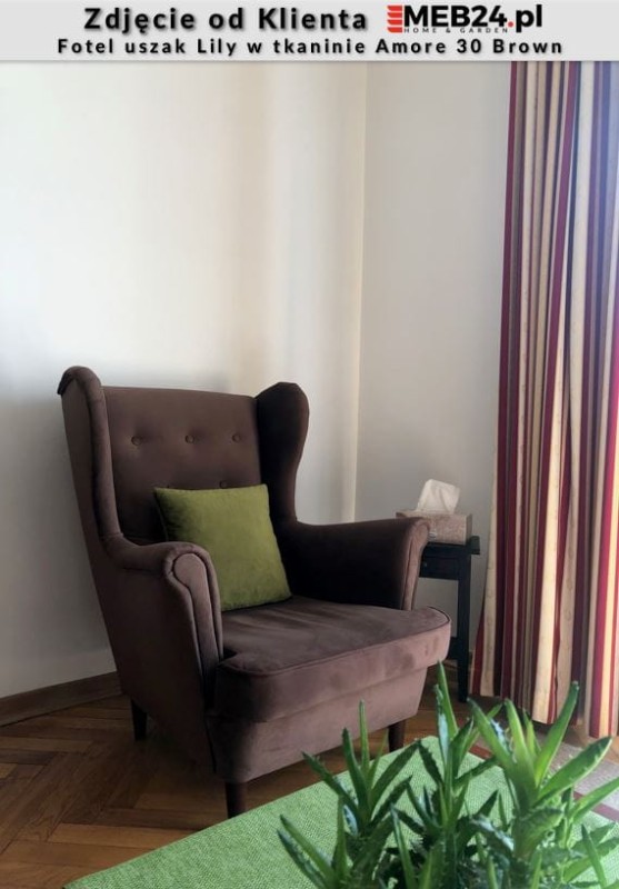 Fotel uszak Lily w stylu skandynawskim - zdjęcie od klienta