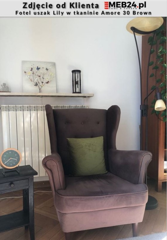 Fotel uszak Lily w stylu skandynawskim - zdjęcie od klienta