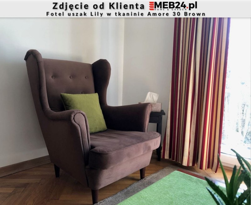 Fotel uszak Lily w stylu skandynawskim - zdjęcie od klienta