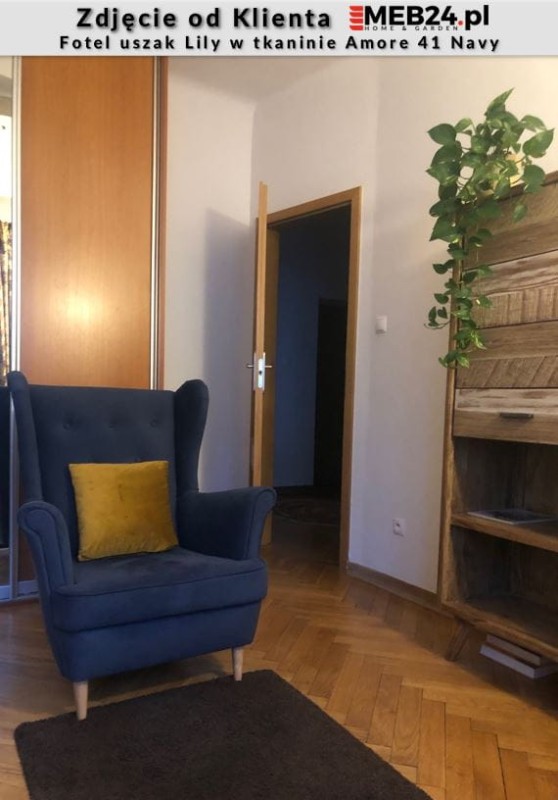 Fotel uszak Lily w stylu skandynawskim - zdjęcie od klienta